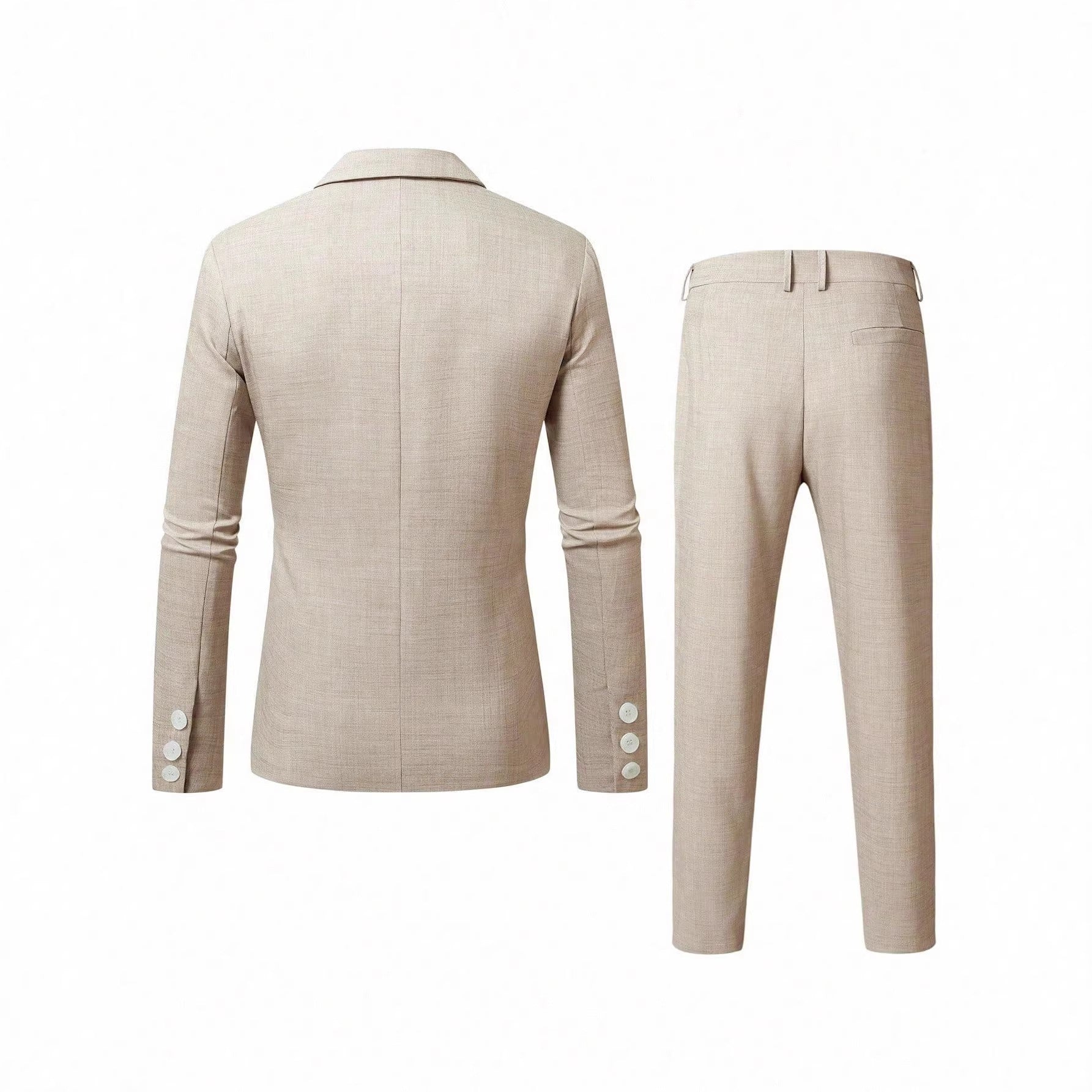 Mens Solid-Colored Business Suit Set