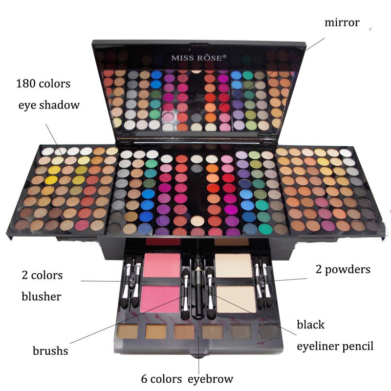 180 Colors Eyes Shadow Blush Set Personalized Piano-shaped Makeup Palette Box - Makeup Set