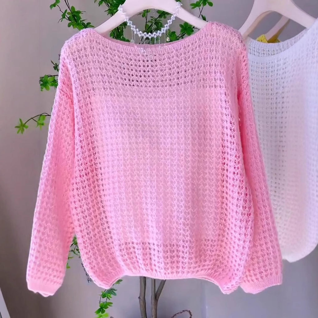 Off-the-shoulder Long-sleeved Lightweight Shawl