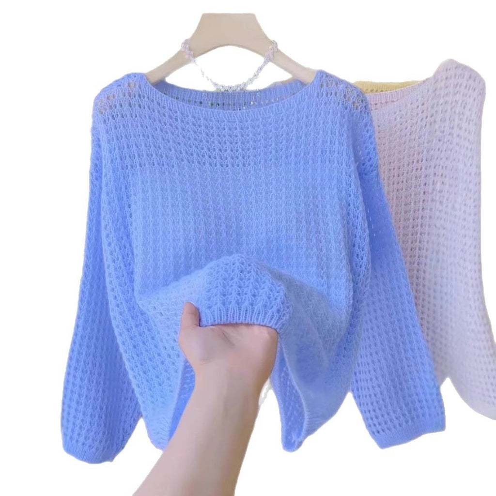 Off-the-shoulder Long-sleeved Lightweight Shawl