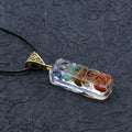 Crystal Semi-precious Stone Gravel Meditation Seven Chakra Pendant