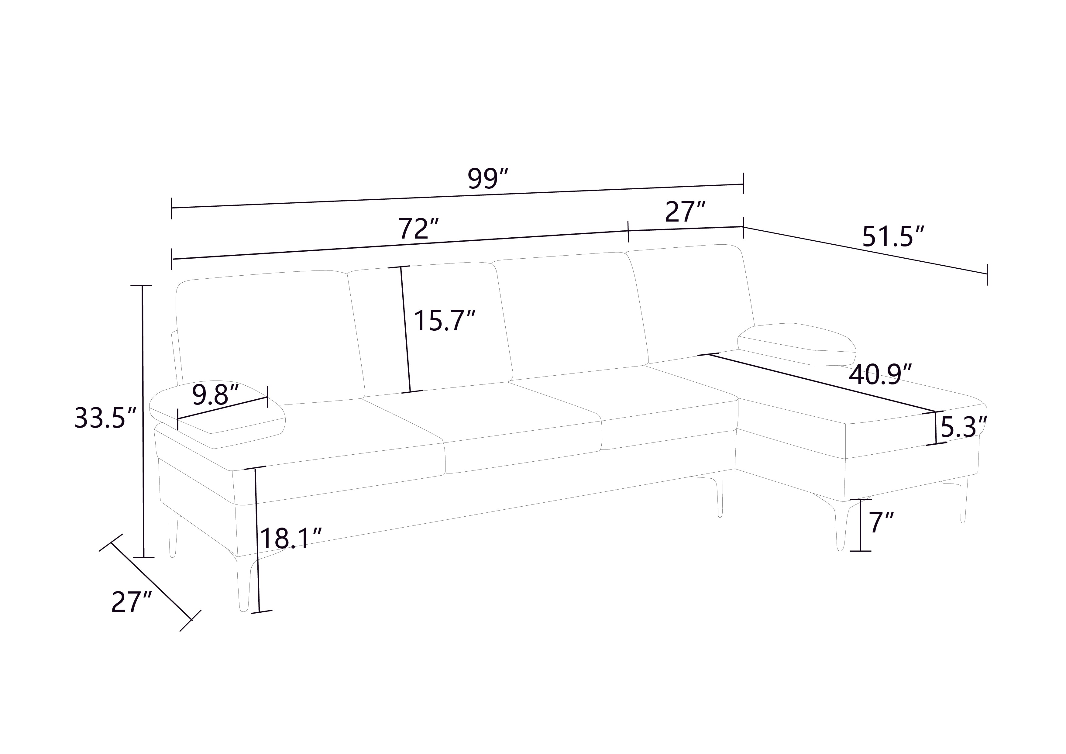 Self-pickup Only--Off-white Fluffy Fabric 2-Piece Living Room Sofa Set