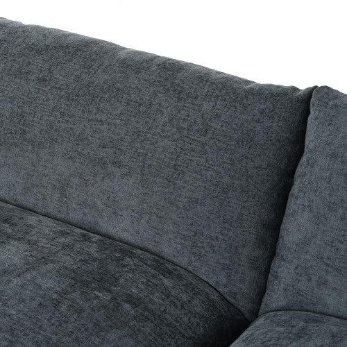 115.5 Modular Deep Gray Sectional Sofa With Durable Polyester Upholstery, Plush Cushions, Hidden Storage Compartments, And Versatile Design For Living Room, Lounge, Or Office